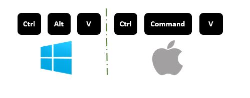 change keyboard shortcuts for paste in mac